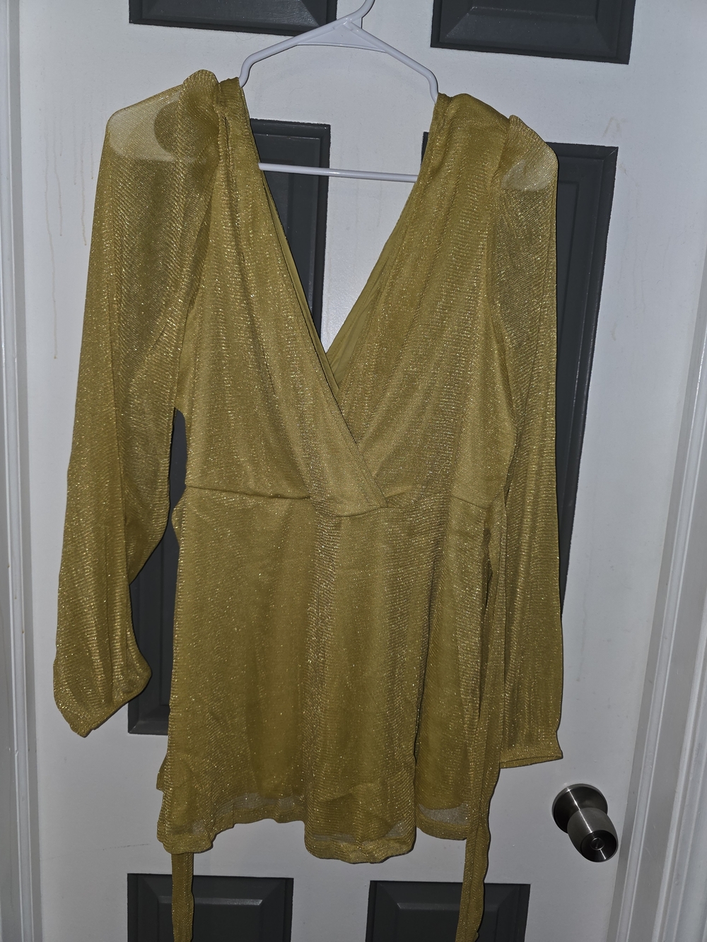 torrid Gold Shimmer Wrap Top